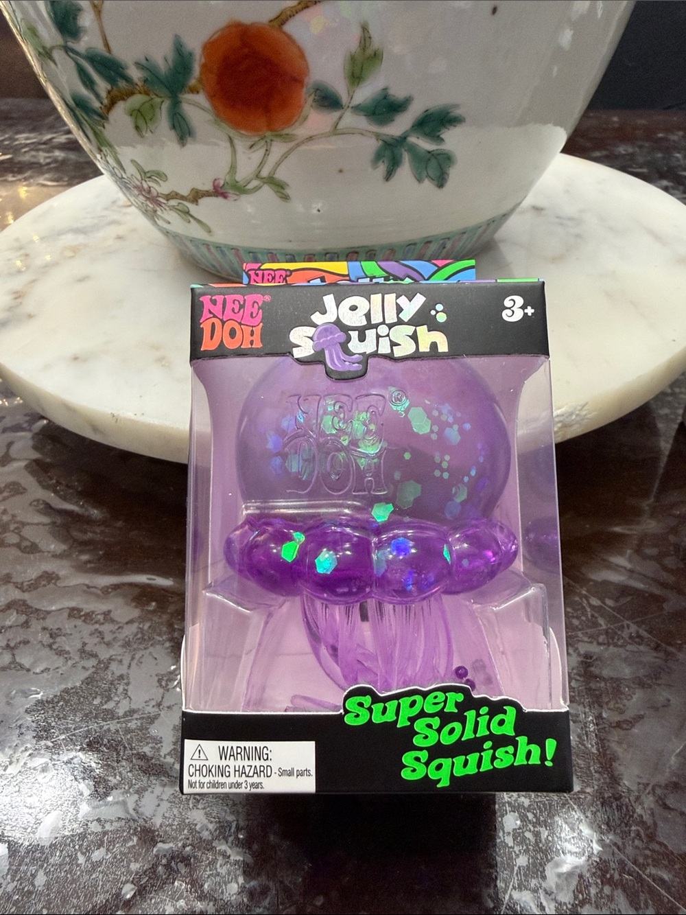 Jolly Squish Purple Jellyfish Super Solid Squish Toy